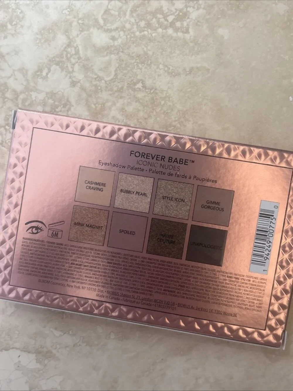 BUXOM Forever Babe Iconic Nudes Eyeshadow Palette - 8 Colors, Brand New In Box!